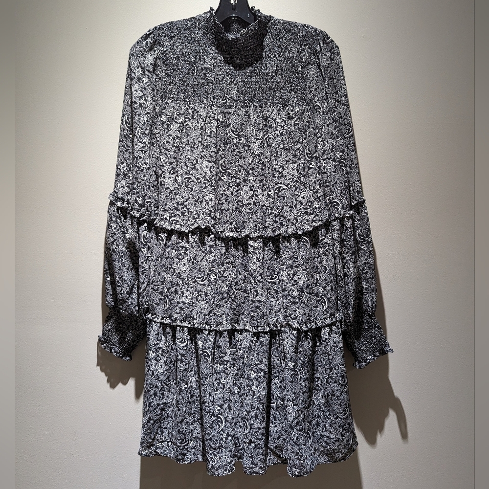 Dynamite Tiered Smocked Dress